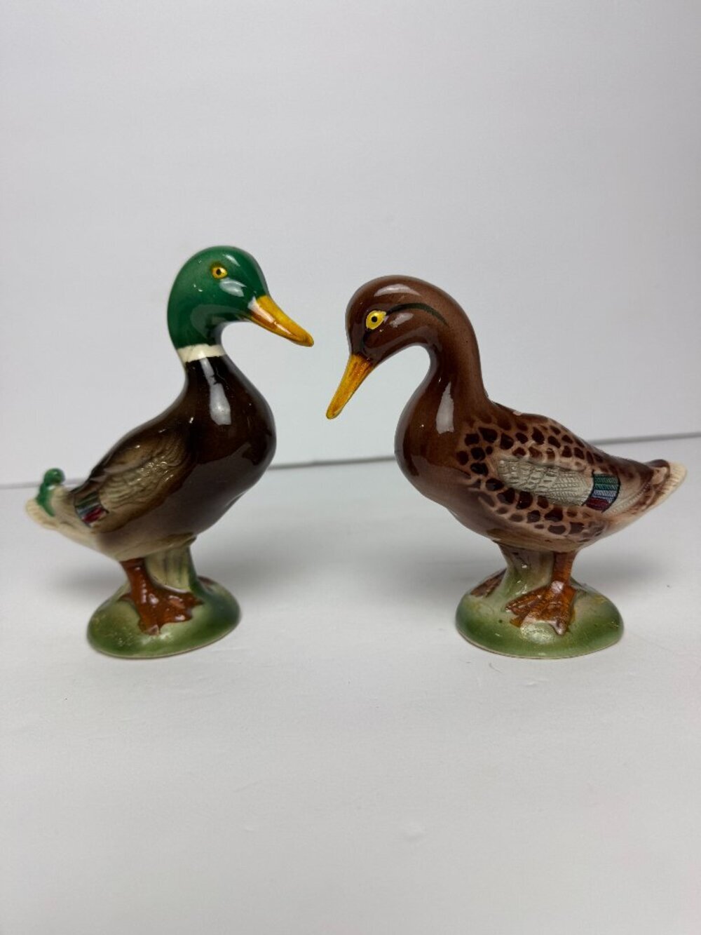 Vintage THAMES  Set of 2 Mallard Duck Ceramic Glazed Collectible Hunting